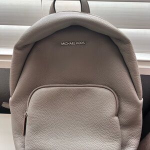 Michael Kors Gray Leather Backpack